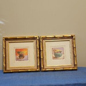 Gold Framed Art Prints - Set of 2